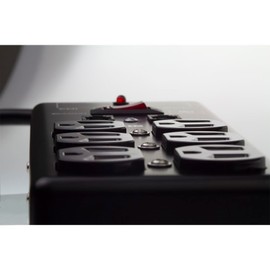 CWS Power Strip, Surge Protector w/Phone Modem Port, Flat Rotating Plug, 3 Prong Extension Cord 10 ft Heavy Duty UL Listed 1800W/120V, 6 Outlets Black 4 Pack