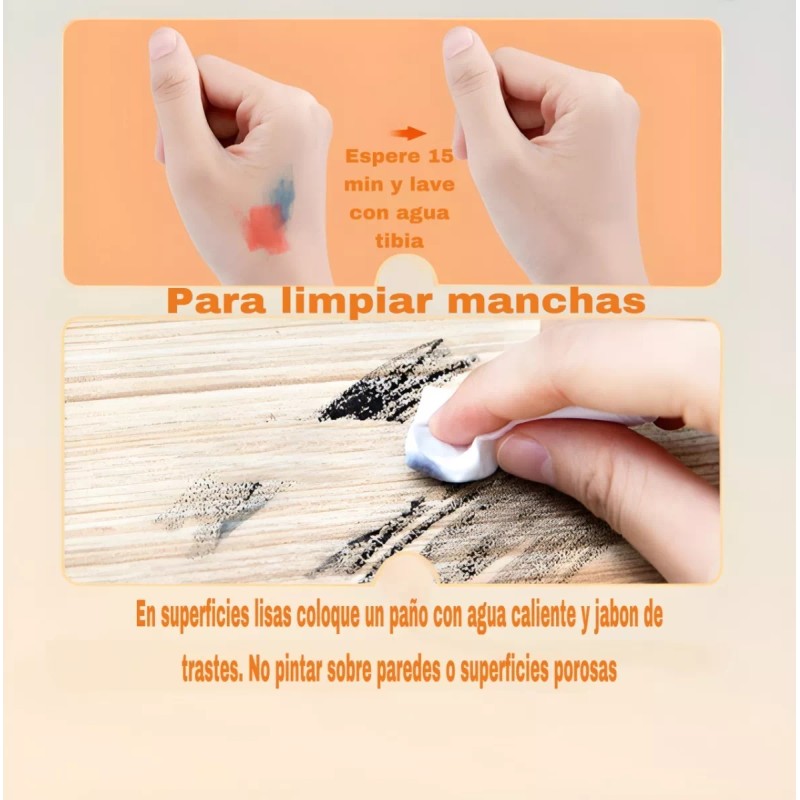 Yooshi Deli Crayones Acuareables Pastel Al Óleo Color Girables 12pz