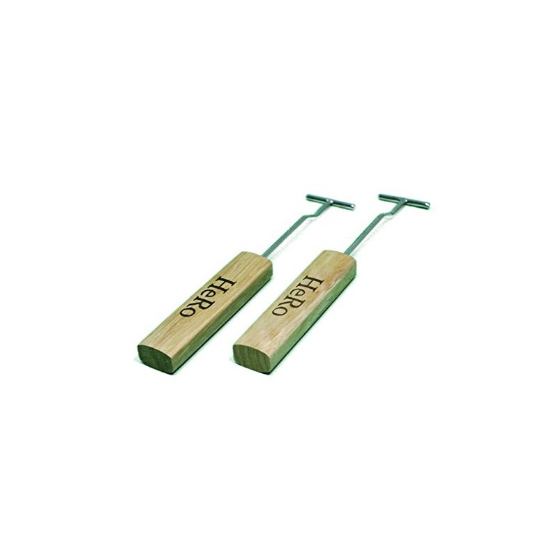 Grill Grate Lifter for Grill Grates Wooden Handle Set of