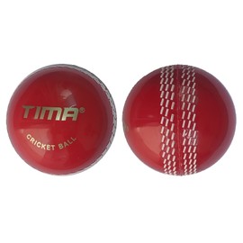 TIMA Sports Fun Poly Hard Synthetic Red Cricket Ball (Red Pack of 2)