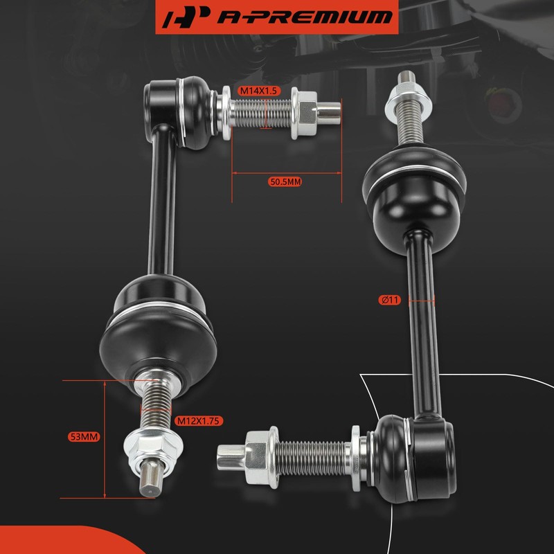 A-Premium 2 x Front Sway Bar Links Stabilizer Bar Links,