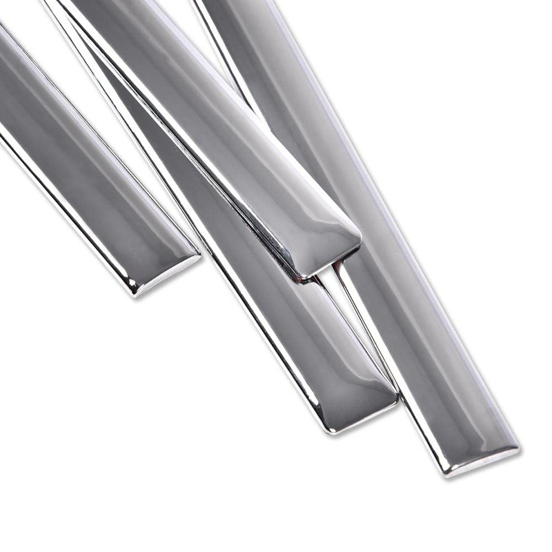 LQI 4Pcs Silver Body Side Molding Trim Compatible with Chevy