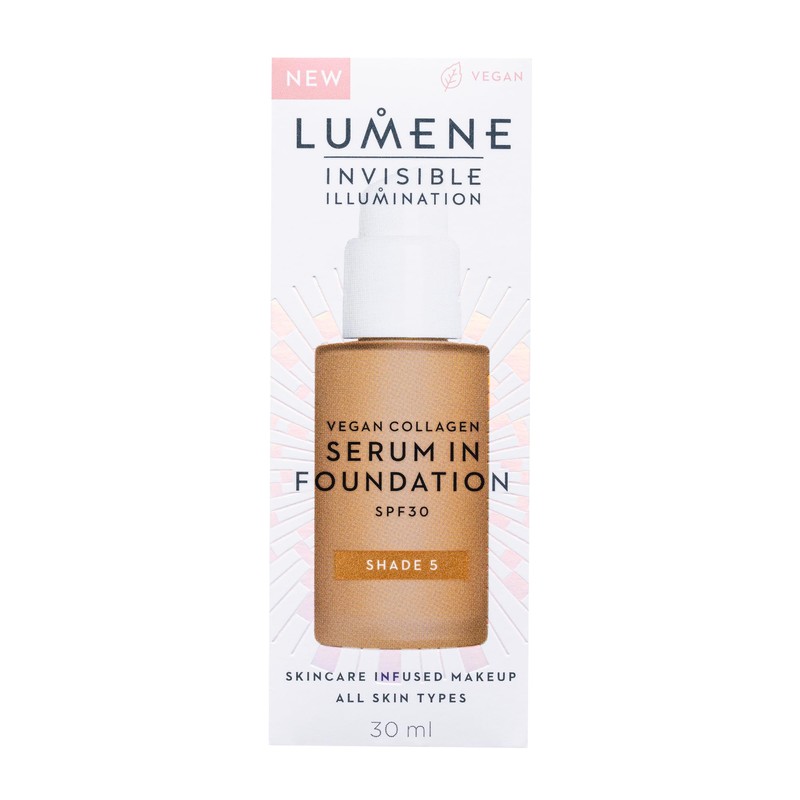 LUMENE Invisible Illumination Tinted Serum Foundation SPF30 with Vegan Collagen