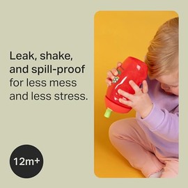Tommee Tippee Vaso Entrenador Sportee para Bebé, 12+ Meses, 300 ml (10 oz), Boquilla Antiderrames, Colores Morado, Rojo y Naranja, Paquete de 3