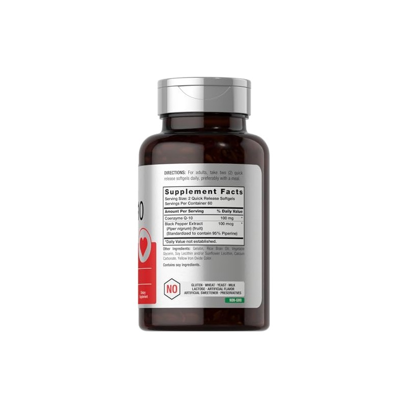 Horbäach Cápsulas blandas de CoQ10 de 100 mg | 120