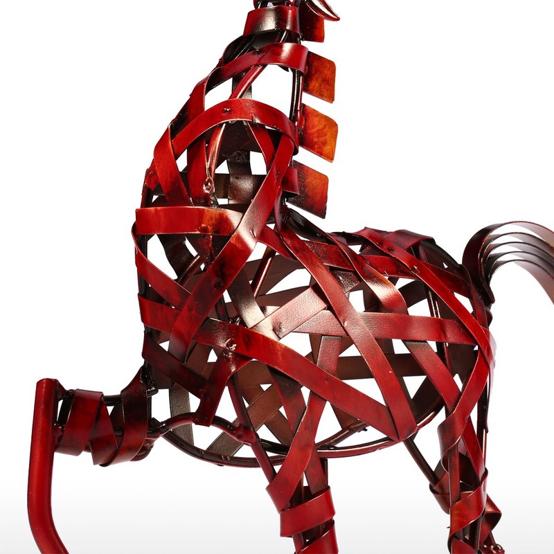TOOARTS Metal Sculpture Metal weaving horse Home Furnishing Articles Handicrafts