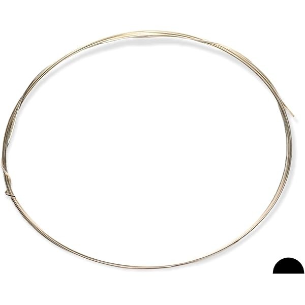 21 Gauge, 925 Sterling Silver Wire (Half Round) Half Hard