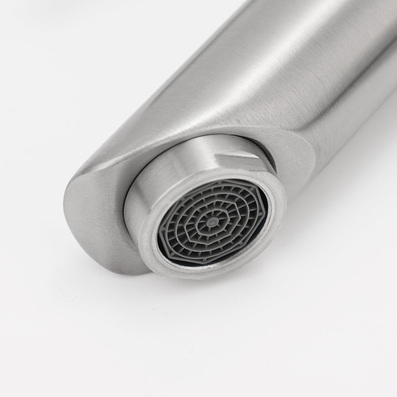 Ibergrif M18103 Kaltwasser-Waschtischbatterie, Einhand-Waschtischbatterie für Außenbereich, Gäste-WC, Edelstahl, Grau