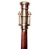 Victorian Walking Cane with Telescope Brass Handle Foldable Nautical Wooden
