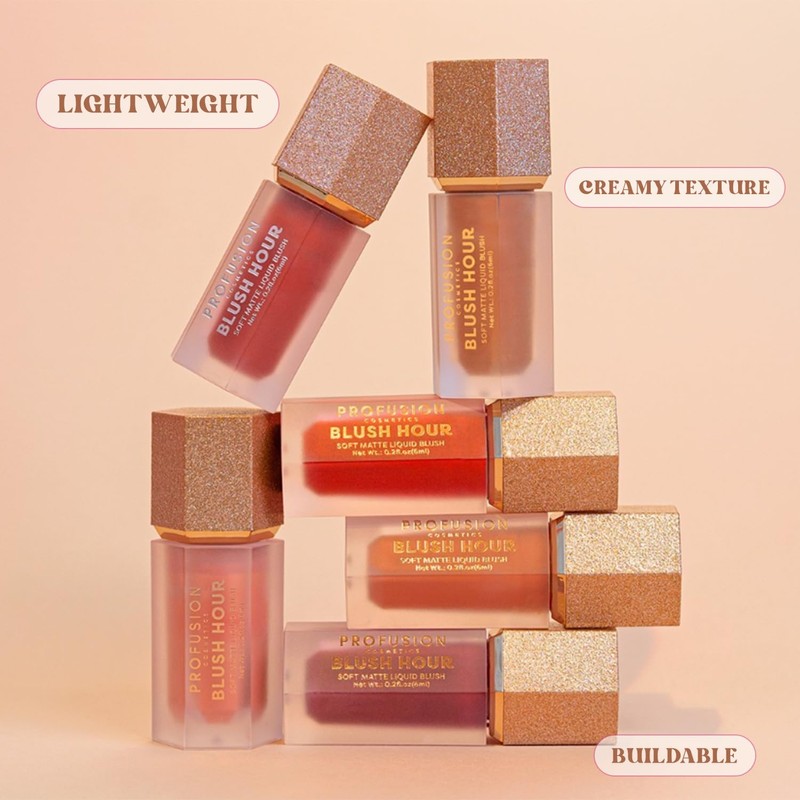 Profusion Cosmetics Blush Hour Soft Matte Liquid Blush, Rich Pigment
