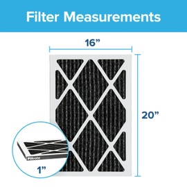 Filtrete 16x20x1 Air Filter, MPR 1200, MERV 11, Allergen Defense Odor Reduction 3-Month Pleated 1-Inch Air Filters, Pack of 2