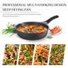 Vinchef Nonstick Skillet with Lid, 12.5In Aluminum Deep Frying/Saute Pan