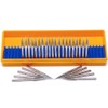 JINGLING 30Pcs 3.2mm Tapered Point Diamond Grinding Bit 1/8" Cone