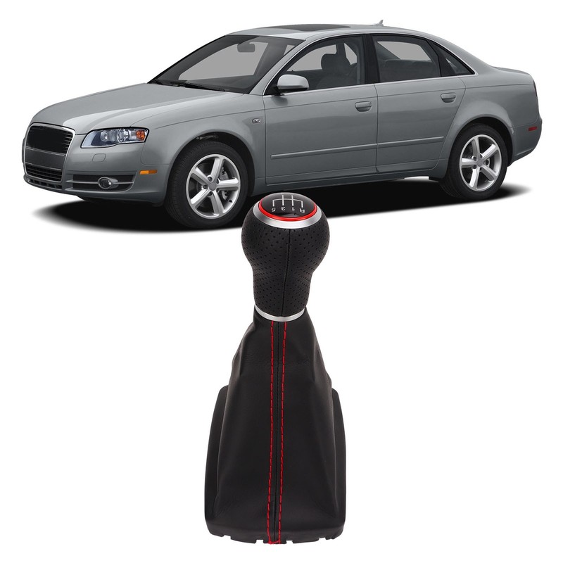 Gear Shift Knob Boot Set 5 Speed PVC Leather Gearstick