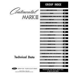 1968-1969 Lincoln Continental Mark III Shop Manual