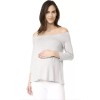 HATCH Maternity Women’s THE OFF-SHOULDER JERSEY TOP Gray Size 3