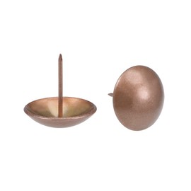 uxcell Upholstery Nails Tack 30mm Head Dia Antique Round Thumb Push Pins Copper Tone for Furniture Sofa Headboards,60 Pcs