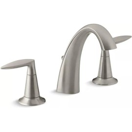 KOHLER K-45102-4-BN Alteo 2-Handle Widespread Bathroom Faucet Brushed Nickel