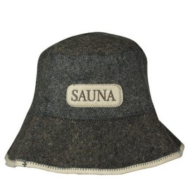 Saunahut mit *SAUNA* Stickerei, aus Filz Filzkappe, Saunamütze 100%Filz