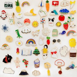 Savefree Paquete 20 Pines Pack Broches Metalicos Pines Kawaii Al Azar Animal