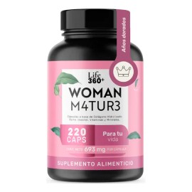 Colágeno Hidrolizado Life360+ Woman M4tur3 220 Cápsulas Sabor Sin sabor