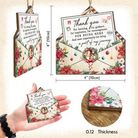 Kilyhome Thank You Gifts - Envelope Ornament Keepsake Sign, Christmas Decorations, Appreciation Gift for Women, Men, Friends, Sisters, Coworkers, Teachers, Boss Colleague - Best Boss Gifts for Women