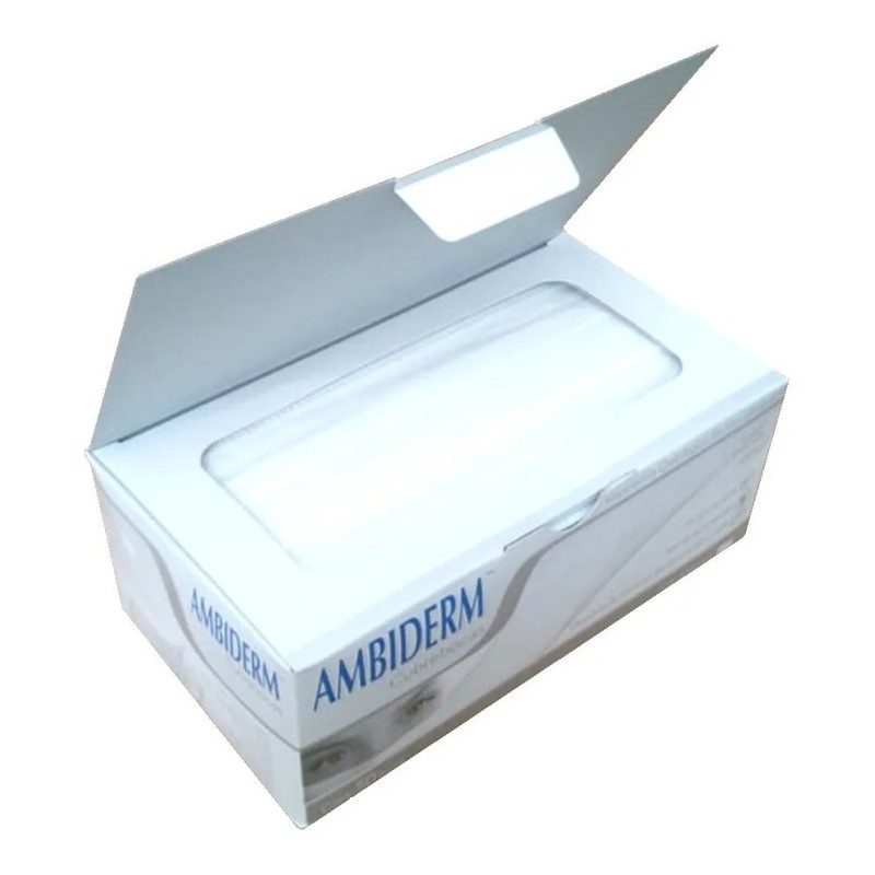 Cubre Bocas 3 Pliegos Ambiderm Blanco Caja C/50