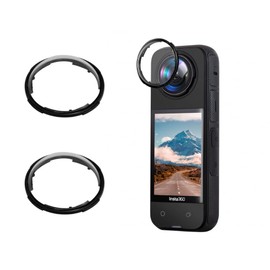 Panorama Objektivschutz für Insta360 X4 | Objektivabdeckungs Zubehör | Kratzfest Anti-Fingerabdruck | 99% Lichtdurchlässigkeit | Kompatibel mit Funktionen 360 und Selfie Stick Invisible
