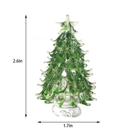 Rotroyce 4PCS Crystal Christmas Tree Figurines Home Decor, Glass Christmas Tree Figurine, Christmas Tree Statues Decor for Bedroom, Collector's Item for Christmas Tree Lovers