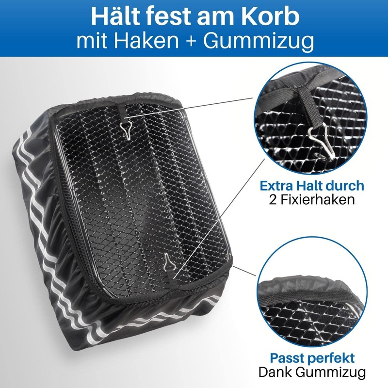 HiLo sports Rain Cover Bicycle Basket – [For All Rear