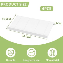 Spice Organiser Drawer, Spice Rack Drawer, Patchworkable Spice Drawer, Spice Stairs, Ladder Organiser Spices, Spice Rack Organiser for Kitchen, Counter, Drawer, Spice Staircase, Pack of 6, White