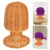 VICASKY Rattan Woven Hat Display Stand Elegant Decorative Holder for