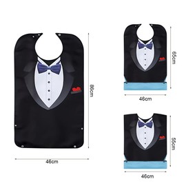 Beowanzk 3 Pack Adult Bib, Adjustable Adult Bibs, Adult Bibs for Men with Crumb Catcher, Waterproof Clothing Protectors for Adult Elderly and Disabled (Set of Two)