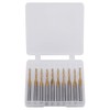 10pcs/set 3.175mm Shank 2mm Cutting Edge Diameter Flat Nose Double