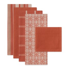 DII Kitchen Set, Cotton, Spice, Dishtowel, 18x28 Dishcloth, 13x13