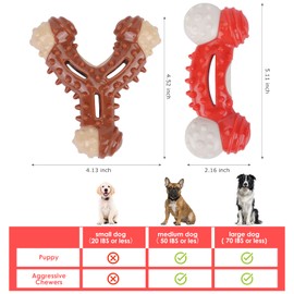 YUKOOY Chew Toys for Aggressive Chewers, Medium, Small Breed, Medium and Small Dogs and Puppies, Teeth Cleaning and Protect Oral Health (1 Pack Chew Toys)