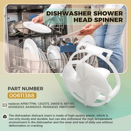 00611388 Shower Head Spinner for Bosch Thermador Gaggenau Dishwashers, Dishwasher Water Feed Tube Spinner Replaces 611388 AH3477722 EA3477722 PS3477722