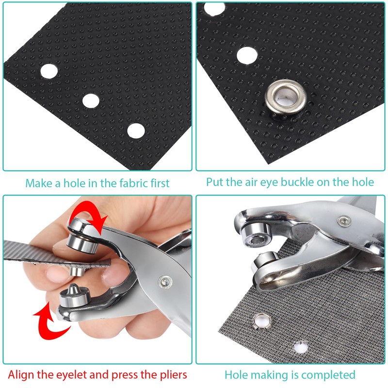 Mudder 301 Pcs Grommet Eyelet Pliers Tool Kit, Fabric Leather