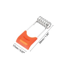PATIKIL 39x17mm Downlight Spring Clips, 50 Pack Emitting Diode Recessed Lighting Accessories Securing Clamps for Ceiling Lamp, Orange