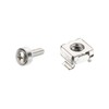 PATIKIL Rack Mount Cage Nuts M5x15mm Mounting Screws Iron Nickel