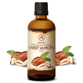 Mandelöl 100ml - Kaltgepresst & Unraffiniert - Rein & Natürlich - Nährend - Intensive Pflege für Gesicht - Körper - Haare - Haut - Lippen