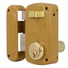 amig Model 75U Overlay Lock, Gold, 76 x 120 mm