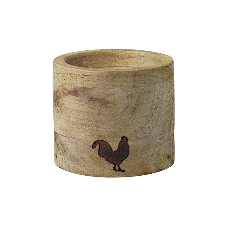 Räder PET Eierbecher Set rund Hahn (Akazie & Porzellan)