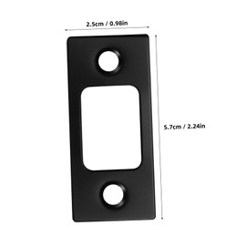 WHAMVOX Black Gusset Screw Flush Bolt Black Locks Proofing Repair Kit Door Strike Plate Deadbolt Strike Plate Security Replacement