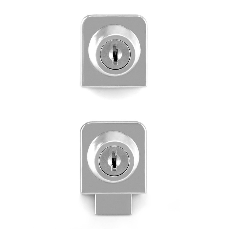 QWORK Pack of 2 Glass Cabinet Lock for Glass Doors,