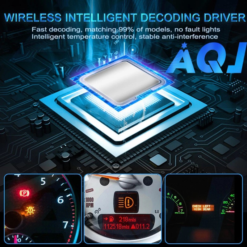 AQJ 2X D2S D2R LED Headlight Bulb Replace HID Xenon