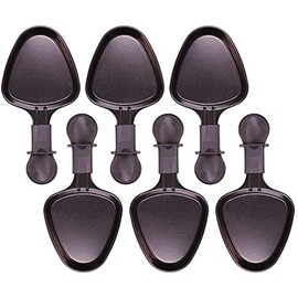6x 27041 Raclette Pans Oval L x W x H: 10.5 x 10 x 1.4 cm (Pan) Total Length 19.7 cm Dishwasher Safe Replacement Compatible with Klarstein/Princess/Tristar/Tefal such as XA400102