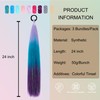 PORSMEER Pack of 3 Ombre Hair Extensions, 60 cm Long