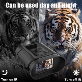 OBEST Night Vision Goggles, 2.4'' HD Screen Binoculars Camera, Photo and Video with 32GB TF Card, 8X Digital Zoom, Ideal for Camping, Wildlife Watching and Photography