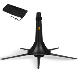 KORDOS Trumpet Stand Holder Portable Foldable Stable Metal 5 Leg, Black